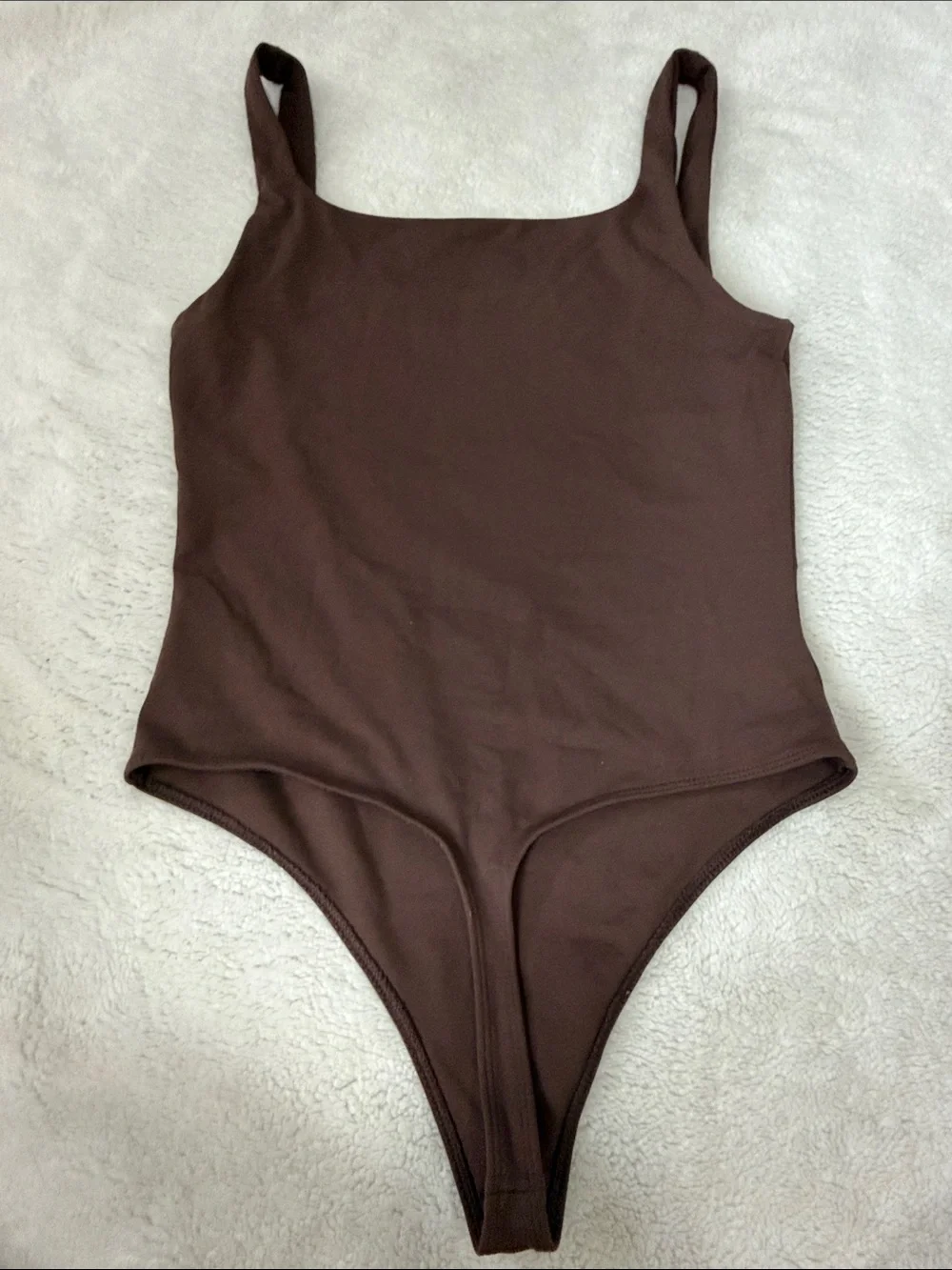 Aritzia Dark Brown Square Neck Kids One Piece